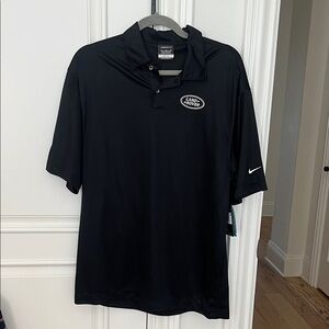Land Rover Nike Black Polo Shirt with Logo